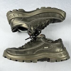 Ecco Track 2 25 Low GTX GoreTex Men’s Size 12 Black Leather Hiking Shoes